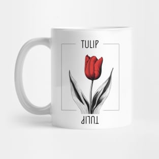 Red Tulip - minimal design Mug